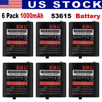 6 Pcs 1000mAh 2-Way Radios Battery 53615 For Motorola HKNN4002 T5920 T5950 MJ270 • $16.79