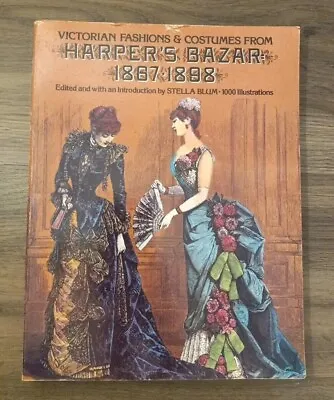 Vintage 1974 Victorian Fashions & Costumes From Harper's Bazar 1867-1898 • $11.21