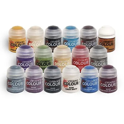 Citadel Base Paint Pot 12ml Games Workshop Warhammer Miniature Paints • $3.99