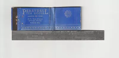 Perrydell Tea House Lunch Dinner 22 E Gore Ave Orlando Florida FL Blue Matchbook • $4.99