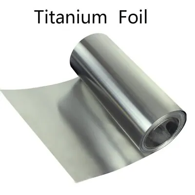 TA2 Titanium Foil Sheet Roll Thin Metal Panel 0.1mm Thick- Multi Sizes Available • £6.66