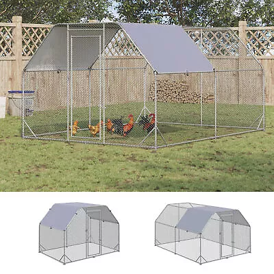 Chicken Run W/ Roof Walk In Chicken Coop Hen House Duck Pen • £179.99