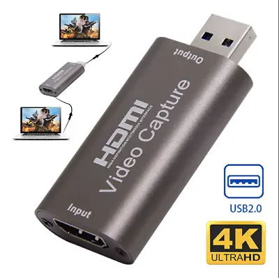 HDMI To USB 2.0 Video Capture Card 1080P HD Recorder Game Video Live Streaming • £8.47