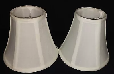 2 X IVORY CLIP ON 13cm HIGH CANDLE LAMPSHADES (6 X Available)(Z)* • £12.50