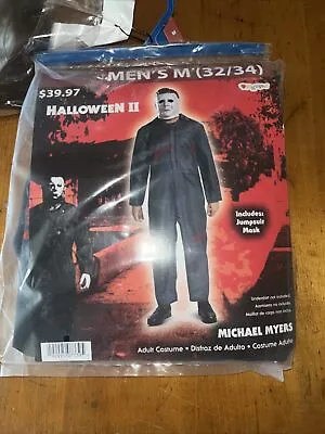 Halloween II Michael Myers Adult Halloween Costume & Mask Size 32-34 Medium NEW • $35