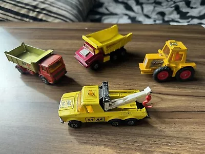 4 X Matchbox Super Kings Pick Up Truck/tractor/Leyland Tipper/Big Tipper Joblot  • £12.99