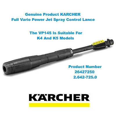 KARCHER K4 K5 Pressure Washer Full Control Vario Power Jet VP145 2.642-725.0 • £34.95