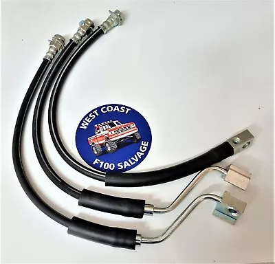 Ford F100 Brake Line Hose Left + Right + Rear F100 F150 Bronco 81-89 • $120