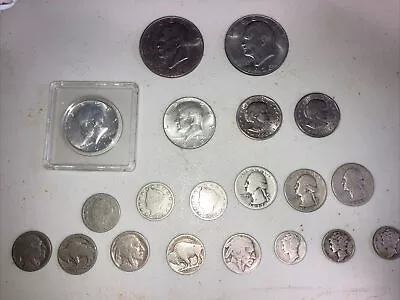 Collectors Coin Lot Mercurys Buffalo & V Nickel Silver Kennedy Eisenhower 1943-s • $45