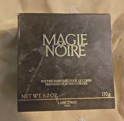 VINTAGE MAGIE NOIRE BY LANCOME PERFUMED DUSTING POWDER  HUGE  6 OZ 170g. NEW • $390