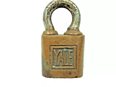 Small Yale & Towne Brass Padlock Y & T Padlock No Key • $17