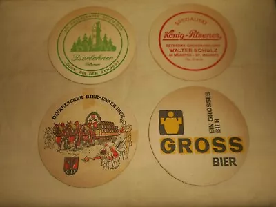 Vintage GERMAN Beer Coaster Lot 1968 DINKELACKER BIER GROSS KONIG ISERLOHNER • $10.95