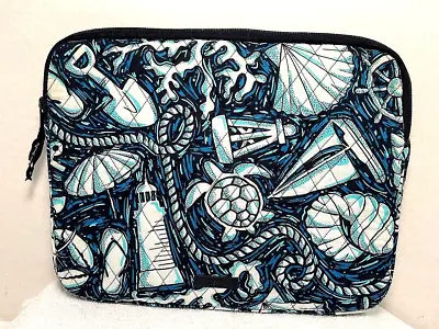 Vera Bradley CASE Tablet Mini Laptop IPad Kindle Cover Sleeve Nautical Blue • $12.59