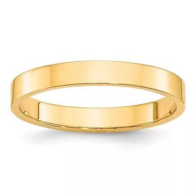 10k Yellow Gold 3mm Flat Wedding Band Ring Gift For Men Size 9.5 • $256