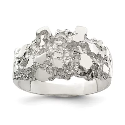 925 Sterling Silver Mens Nugget Ring • $112