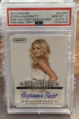 2010 RAZOR LEAF POP CENTURY Stephanie Pratt AUTO AUTOGRAPH PSA 10 10 Gem Mint • $255.50