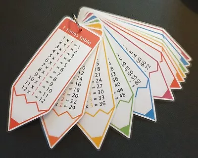 Times Tables Flashcards Primary Secondary School Key Stage 1 Key Stage 2  • £3