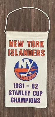 New York Islanders Rare 1981-1982 Stanley Cup Champions Mini Banner Nassau Coli • $50