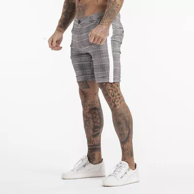 £27.59 • Buy GINGTTO Men Chino Short Slim Fit Summer Casual Skinny Stretch Check Half Trouser