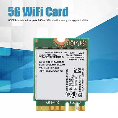 Dual Band WiFi Card 2.4Ghz 5Ghz 1200Mbps Bluetooth 4.0 NGFF M.2 Wireless • $15.49
