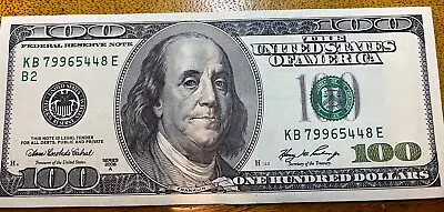 2016 A US $100 Dollar Bill- Fancy Serial Number - 6 Consecutive Digits Run Of 3 • $150