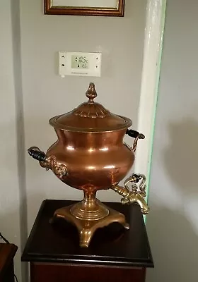 Antique Victorian Copper & Brass Samovar • £180