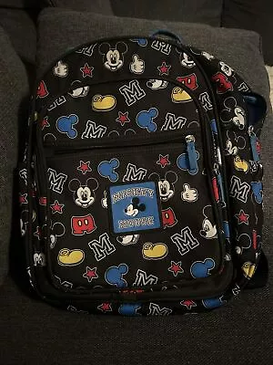 New Disney Baby Mickey Mouse Multi- Piece Diaper Bag Set Backpack.  • $30