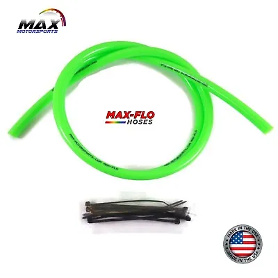 4' Feet Fuel Line 1/4  ID X 3/8  OD NEON GREEN POLYURETHANE Gas Hose Tubing • $10.95