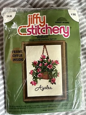 Vintage Jiffy Floral Cross Stitch Kit   Azalea   7 X5  Unopened • $7.99