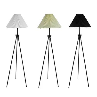 $54.99 • Buy EMITTO LED Floor Lamp Modern Tripod Home Decor Stand Reading Light Linen Fabric