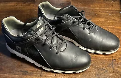 FootJoy Pro SL Mens Size 11 Wide Black Spikeless Golf Cleats Shoes 53594 • $29.99