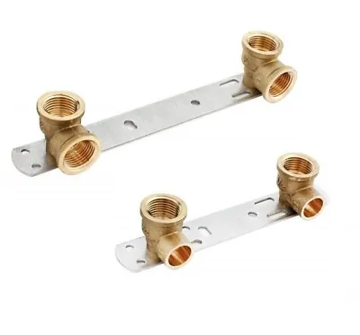 Concealed Shower Tap / Mixer Fitting Wall Plate / Bracket / Pipe Fittings • £9.99