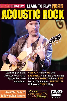 LICK LIBRARY Learn To Play Easy Acoustic Rock Songs GUITAR Lesson DVD Vol 1 • £11.99