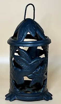 £69.99 • Buy Vintage Black Cast Iron Hummingbird Candle Lantern - Garden Ornament