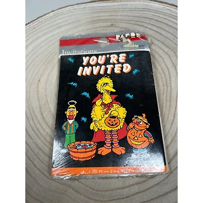 VTG Halloween Muppets Sesame Street Big Bird Invite Unopened Paper Art Co • $19