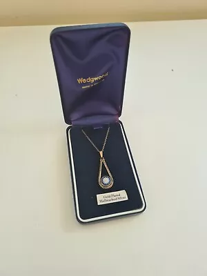 £85 • Buy Vintage Wedgwood Gold Plated Silver Jasperware Daisy Pendant Necklace