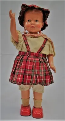 Vintage 1950's Japanese Tin Toy Large Wind Up Walking Doll • $245