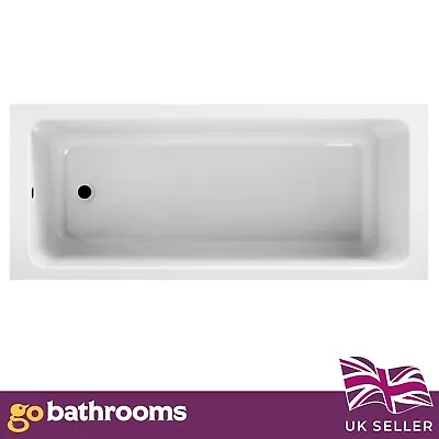Single Ended Bath Straight Super Strong Acrylic Shower Bath & Leg Set | 4 Sizes • £262.65
