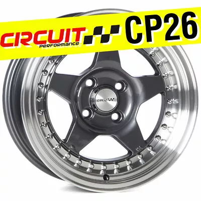 Circuit Performance CP26 15x8 4-100 +25 Gun Metal Wheels Rims 5 Spoke (SET OF 4) • $519.99