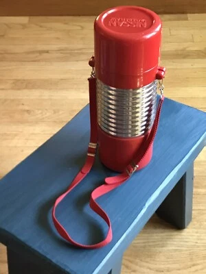 $29 • Buy Vintage Japan Camping Vacuum Flask Thermos With Carry Strap, Original Stickers