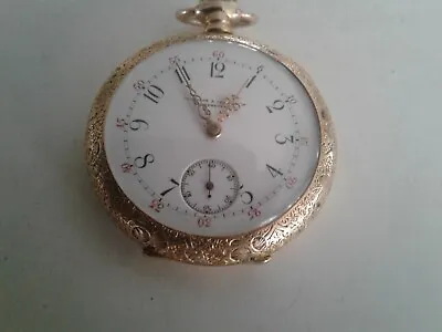 VACHERON & CONSTANTIN VINTAGE 14k GOLD LADY'S 35mm POCKET WATCH RUNS # 3S 01637 • $2450