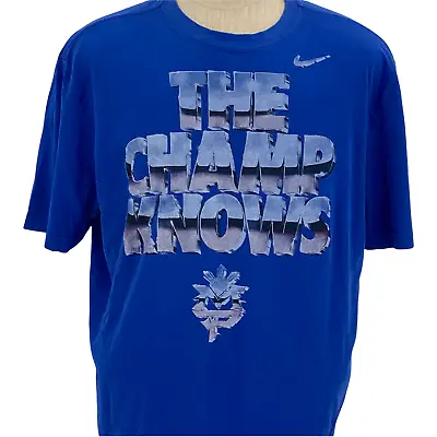 DRI FITNike Mens Manny Pacquiao The Champ Knows Blue T Shirt Hyperko Boxing • $45