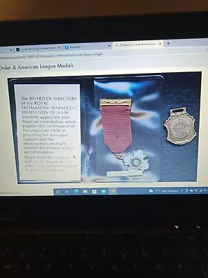 FBI Masonic Order & American League Medals • $49