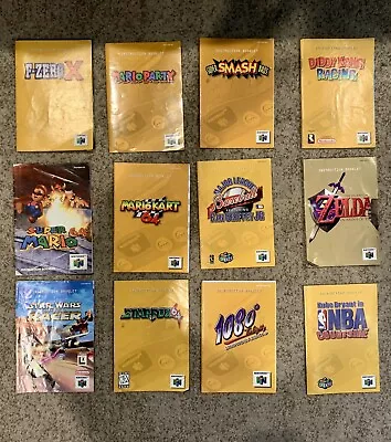 Lot Of 20+ Nintendo 64 N64 GBA Nintendo Game Manuals Instruction Booklets • $15.50