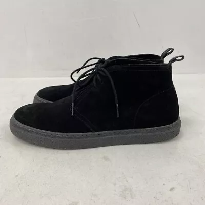Fred Perry Chukka Shoes Size 6 Black Lace Up Smart Casual Men's RMF02-LR • £7.99