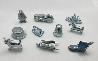 Monopoly Metal Replacement Tokens - 10 Classic Pieces Pawns Charms 💥 • $2.95