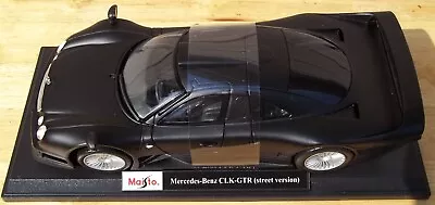 Maisto 1:18 STREET VERSION Mercedes Benz CLK GTR AMG Diecast Model Black • $50