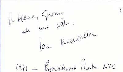 Ian McKellan Lord Of The Rings & X-MEN Signed Autograph COA W W 597 • £49.99