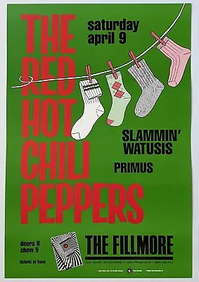 $130 • Buy Red Hot Chili Peppers Concert Poster 1988 F-5 Fillmore