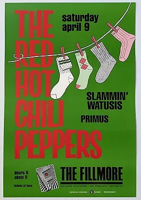 Red Hot Chili Peppers Concert Poster 1988 F-5 Fillmore • $91